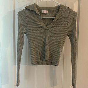 Grey v-neck sweater